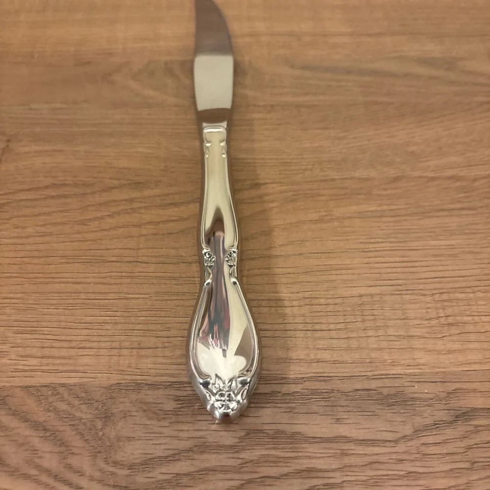 NEW 8 Oneida Community CHATELAINE Betty Crocker Dinner Knives Stainless Flatware
